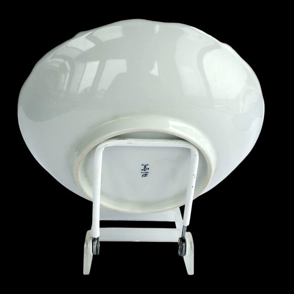 Arita Ware Japanese Porcelain 3 Bowls Blue Cobalt Pottery Floral Designs - Picture 9 of 10